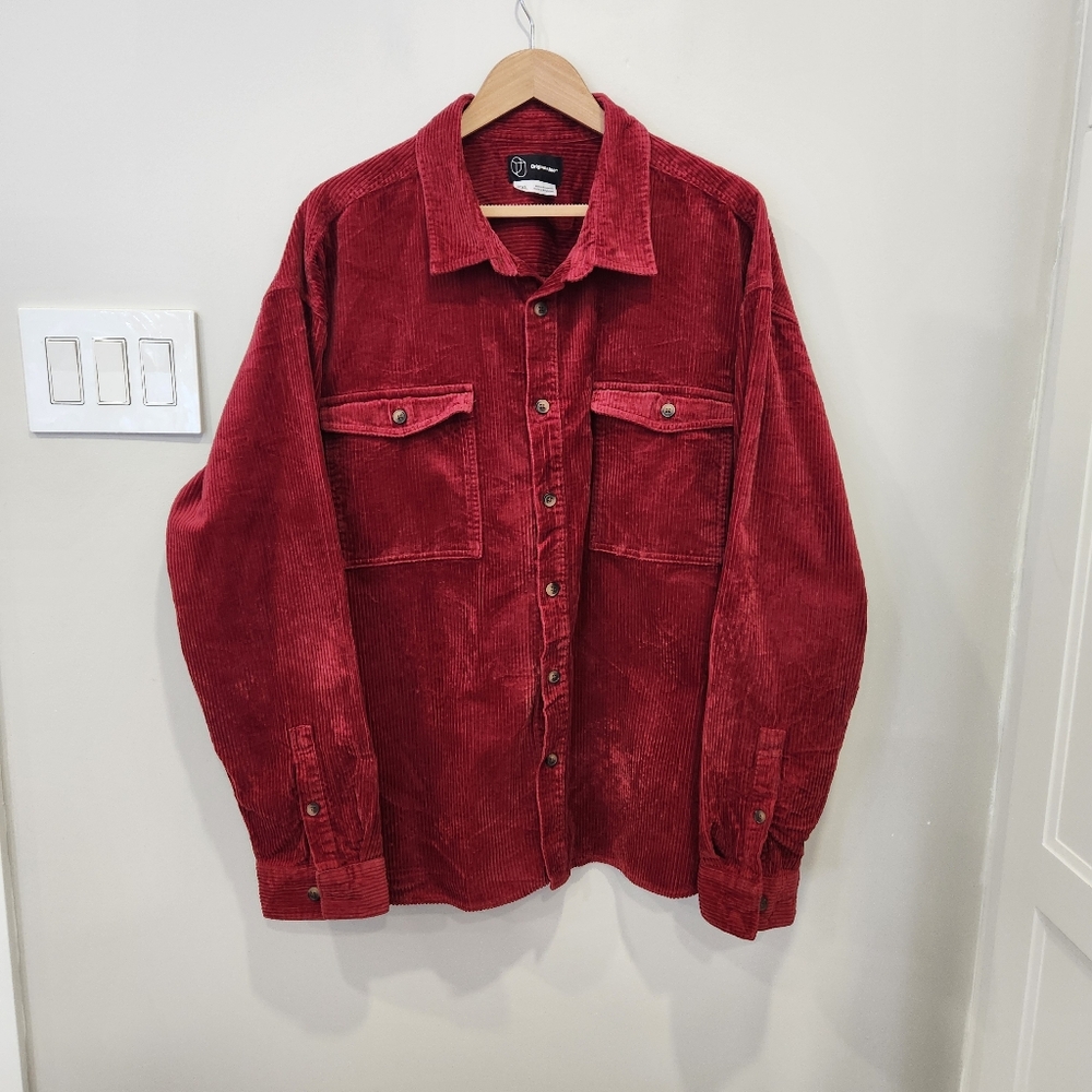Original Use Corduroy Shirt Mens XXL Red Preppy Outdoor Nature Hiking